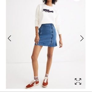 NWT Madewell Stretch Denim A-Line Mini Skirt